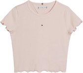 Tommy Hilfiger ESSENTIAL RIB TOP S/ S Haut pour Filles - Pink - Taille 12