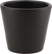 DK Design Bloempot/plantenpot - Vinci - zwart mat - voor kamerplant - D13 x H15 cm