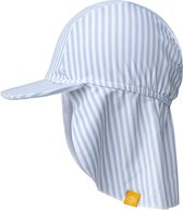 Swim Essentials - UV Sun Cap Bébé - Blauw/ Wit Rayé - 1-2 ans