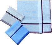 100% katoenen zakdoeken - heren zakdoeken- 12 stuks- ruiten zakdoeken- lichte kleur zakdoeken- 40x 40cm