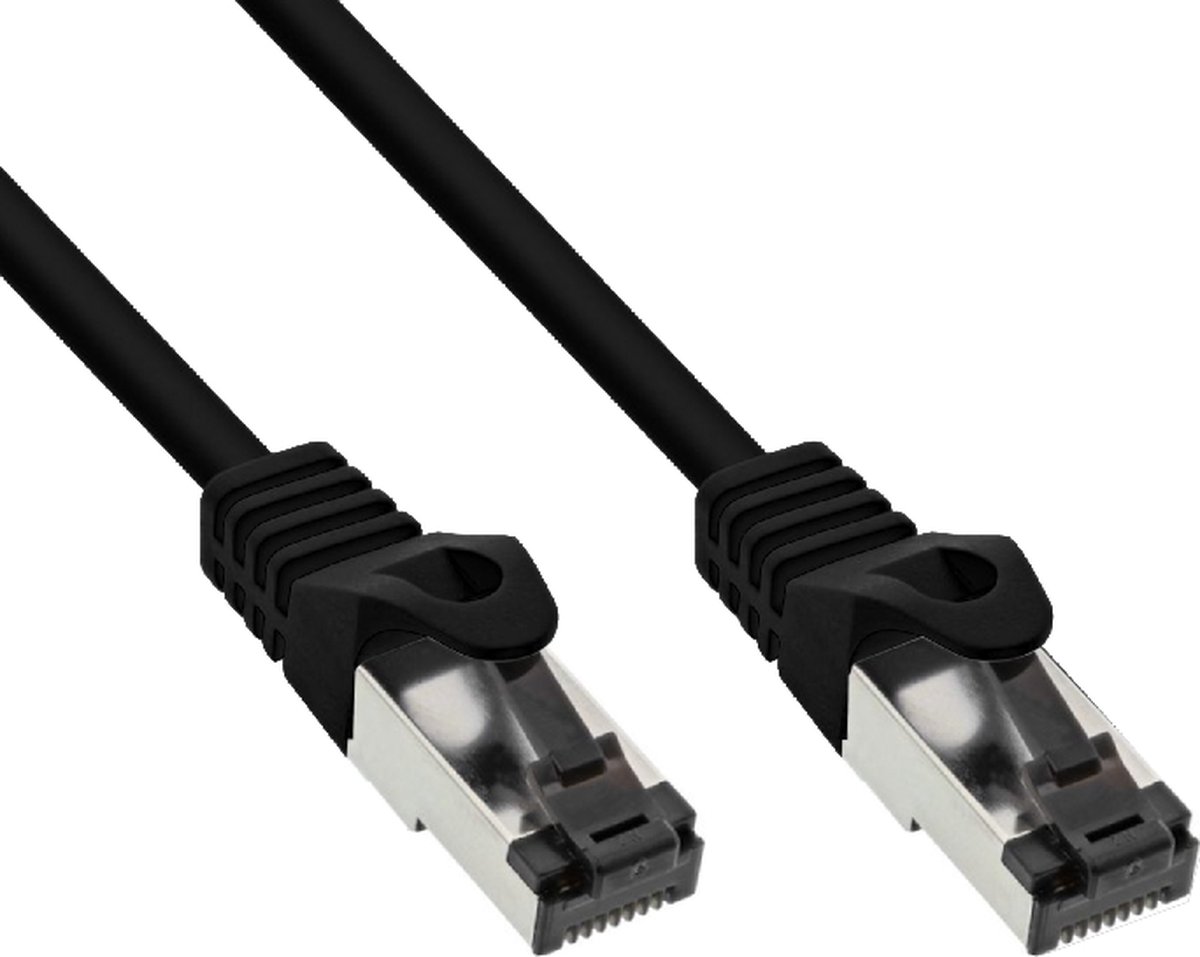 GHMT-Gecertificeerd CAT8.1 S/FTP LSZH 1M Zwart - Netwerkkabel - Computerkabel - Kabel