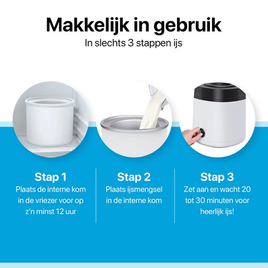 ijsmachine - ijsmachines - ijsmaker - yoghurtmaker - 1,8L - om zelf ijs te maken van Nedis — afbeelding 4