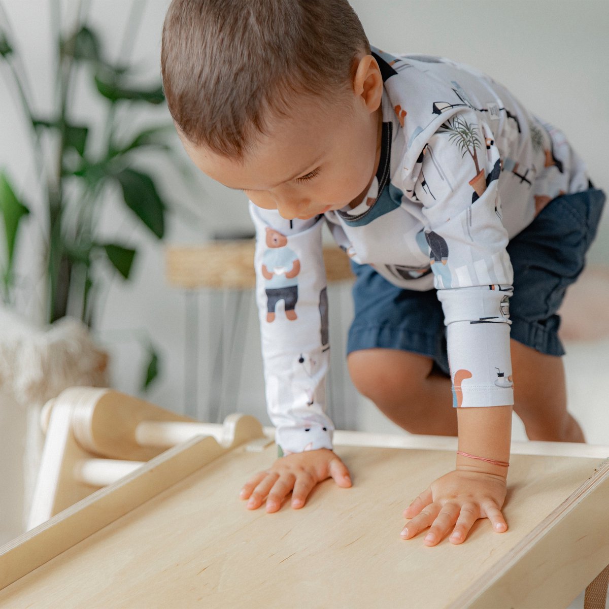 Ette Tete Mopitri - Houten Pikler klimrek met glijbaan - 4 segmenten - Verstelbaar - Open Ended play - Montessori - Klimtoren - Inklapbaar - Duurzaam — afbeelding 6