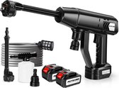 Bol.com Accu Hogedrukreiniger - Draadloze Hogedrukspuit Auto Wasmachine Set - Complete Accessoires Inclusief 2x Accu aanbieding