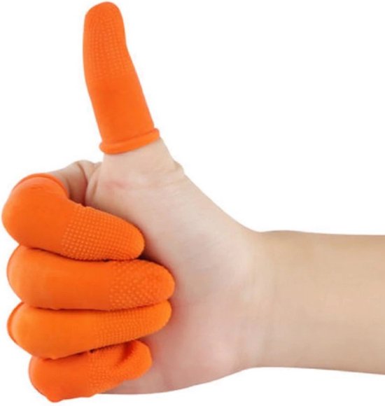 Hypify® | Antistatische vingertoppen | Antislip | 10 stuks | Duurzaam | Vingerdoppen | Rubber | Latex | Grip | Bescherming