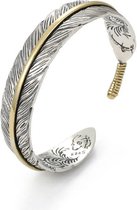 Bracelet plume - Bracelet - Plume - hippie - Viking - nature - argent - mode