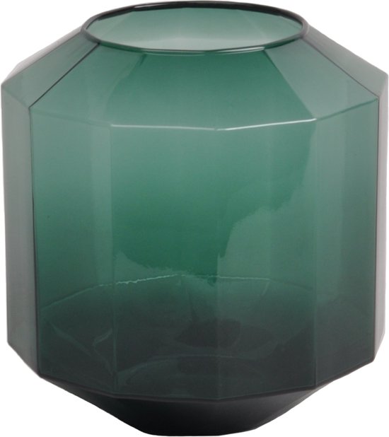 XLBoom Bliss Medium Vaas - Glas - Voor Binnen - Groen - 19 × 19 × 22 cm