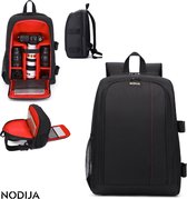 NODIJA® Camera Bag - Sac à dos pour appareil photo - Sac photo pour appareil photo - Sac de Photographie - Étanche avec rangement pour ordinateur portable et iPad