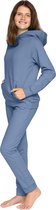Costume de jogging filles - costume de maison filles - survêtement filles - couleur bleu - Taille 146/152