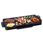 MOA Table grill - Plaque chauffante électrique - Grill - 56 x 30 cm - Plaque grill - Zwart - TG203B