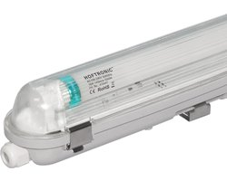 HOFTRONIC - LED TL Armatuur 120cm - IP65 waterdicht - Flikkervrij - Koppelbaar - 6000K Daglicht wit - 18W 2520lm (140lm/W) - Vervangt 64 Watt - Incl. LED buis - T8 (G13) fitting
