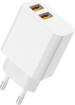 Adaptateur de prise de chargeur de chargeur domestique PowerPort 24W avec 2 Portes USB - Convient pour Apple iPad / Apple iPhone / Apple Watch / Apple Airpods (Pro)