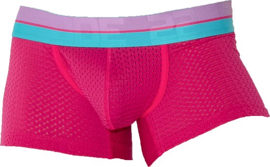 CODE 22 Bright Mesh Trunk Pink - MAAT M - Heren Ondergoed - Boxershort voor Man - Mannen Boxershort