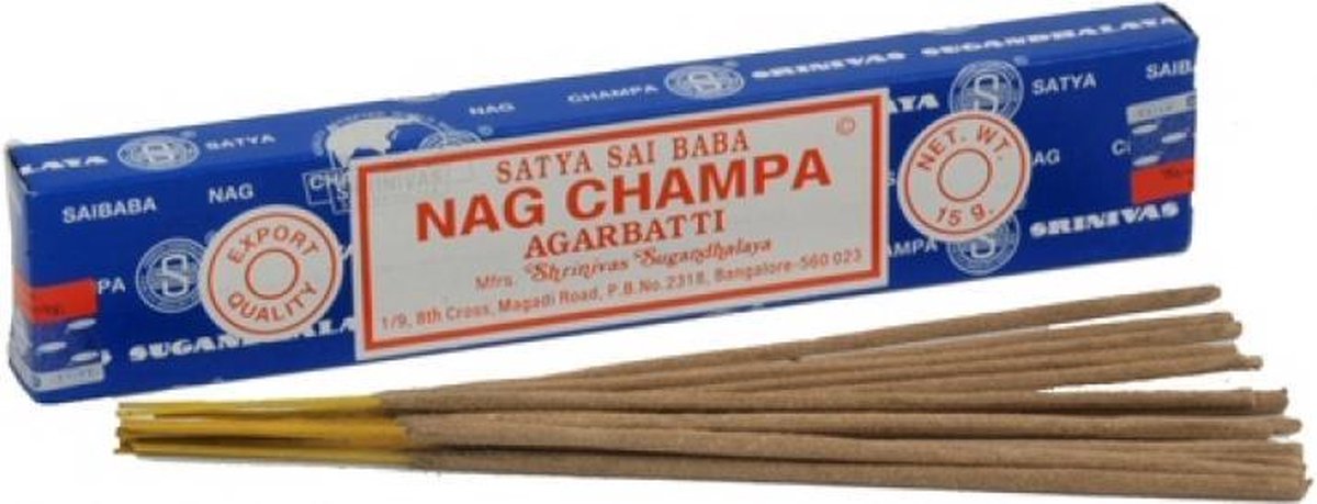 Encens Satya Nag Champa - Bâtonnets classiques Agarbatti (12x15gram)