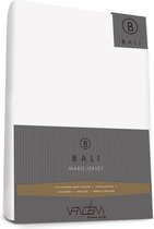 Bali - Van Dem - Mako Jersey - Splittopper Hoeslaken - 180 x 220 cm - wit