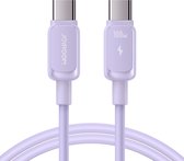 Joyroom - USB C naar USB C Kabel - 100W - 1.2 Meter - Snellader - Paars