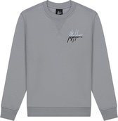 Malelions Junior Split Sweater Grey/Light Blue - Maat 164