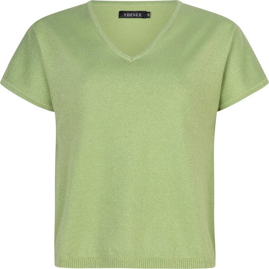 Ydence Knitted Top Sammy Tops & T-shirts Dames - Shirt - Groen - Maat M
