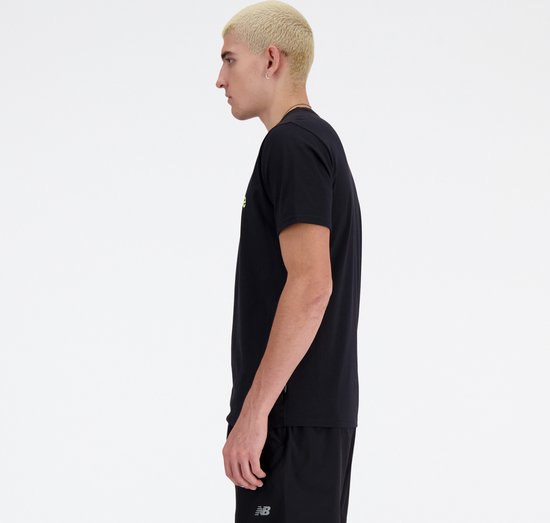 New Balance Heathertech Graphic T-Shirt Chemise de sport pour hommes - LIMELIGHT - Taille L