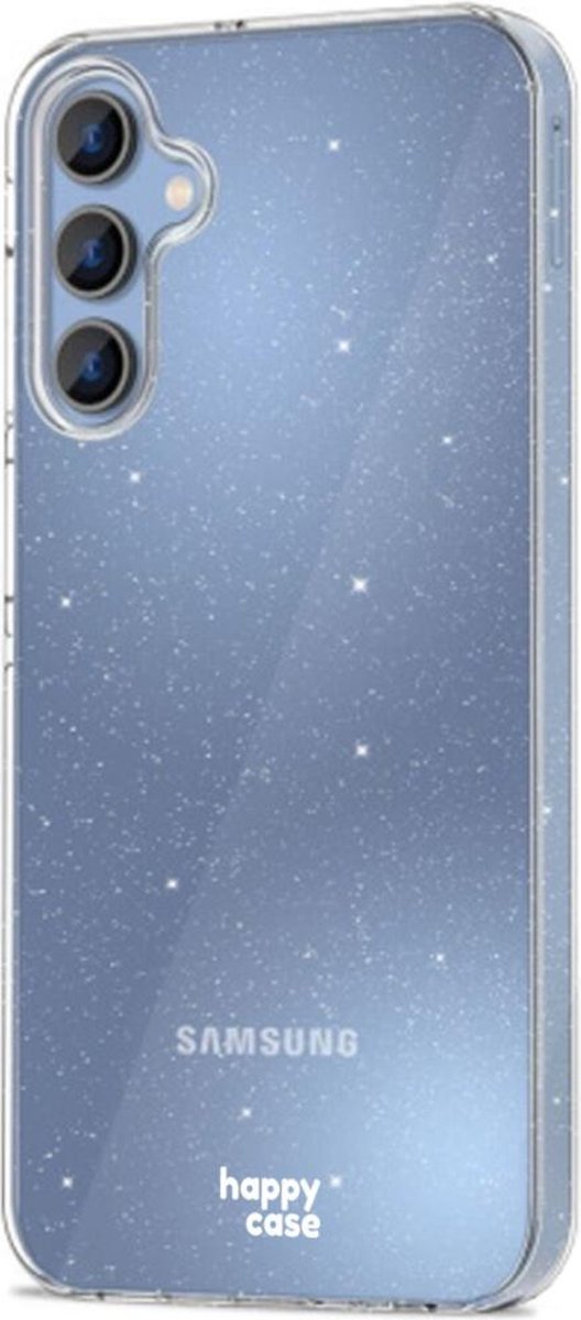 HappyCase Hoesje met leuke Glitter Print Geschikt voor Samsung Galaxy A15 | Flexibel TPU | Stijlvolle Back Cover