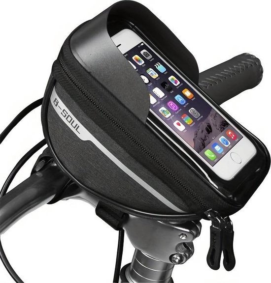 Fiets telefoonhouder B-SOUL 6,5 Inch Fiets-touchscreentas, Waterdichte Stuurtas, Fietsaccessoires, Tas Voor Mobiele Telefoonhouder