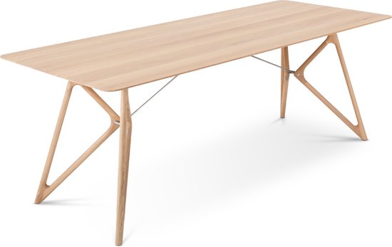 Gazzda Tink table table à manger en bois blanchi - 220 x 90 cm