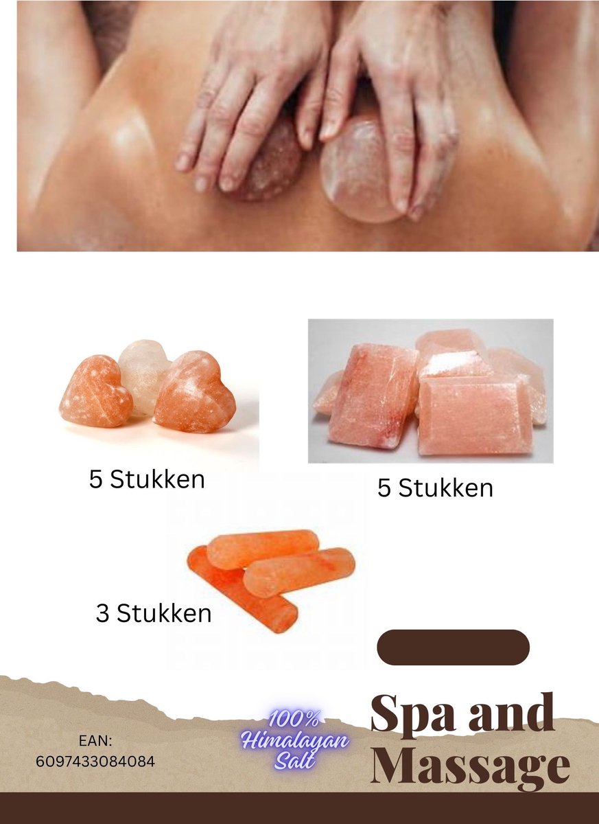 Himalaya Zout Massage Stenen pak - 13 Stukken 3 KG