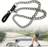 Nobleza Chain Leash - laisse de chien en métal - laisse de chien en fer - laisse de chien - laisse de chien - laisse de marche pour chien - noir - taille xs