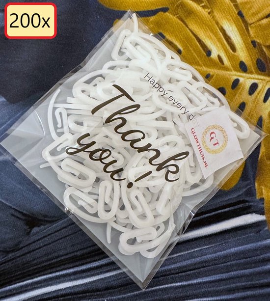 Crochets à rideaux - Crochet coquillage pour rideaux - Pinces à rideaux - 100 pièces - crochets à rideaux blancs