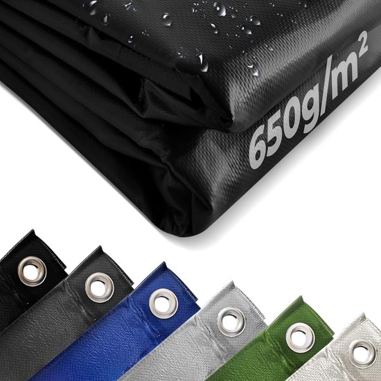 Premium aanhangerplane 258x136 cm (Rand 10 cm) - 600D Oxford-stof Blauw