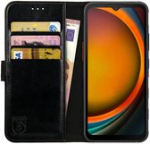 Rosso Element Book Case Wallet Hoesje Geschikt voor Samsung Galaxy Xcover 7 | Portemonnee | 3 Pasjes | Magneetsluiting | Stand Functie | Zwart