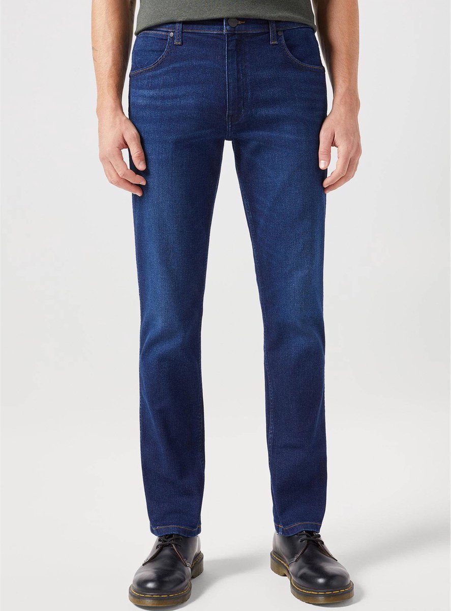 Wrangler Heren Jeans Heren W38 X L34 – Katoen Greensboro Night Shade Blauw