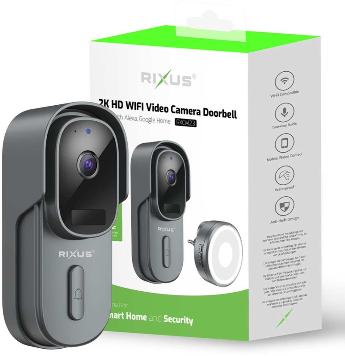 SmartBell 2K Wifi Videodeurbell met HD Beeldkwaliteit - afbeelding 3