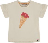 Stains and Stories girls t-shirt short sleeve Meisjes T-shirt - off white - Maat 98