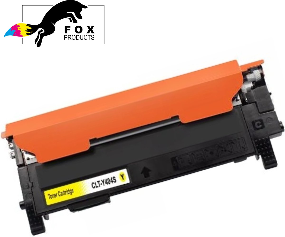 FoxProducts® CLT-404S / CLT-P404 - Yellow Geel Geschikt voor Samsung SL C430, C430W, C430W, C480, C480FN, C480FW, C480W, Samsung Xpress C480, C480FN, C480FW, C480W, C430, C430WCLT-K404S, - CLT-C404S, CLT-M404S en CLT-Y404S