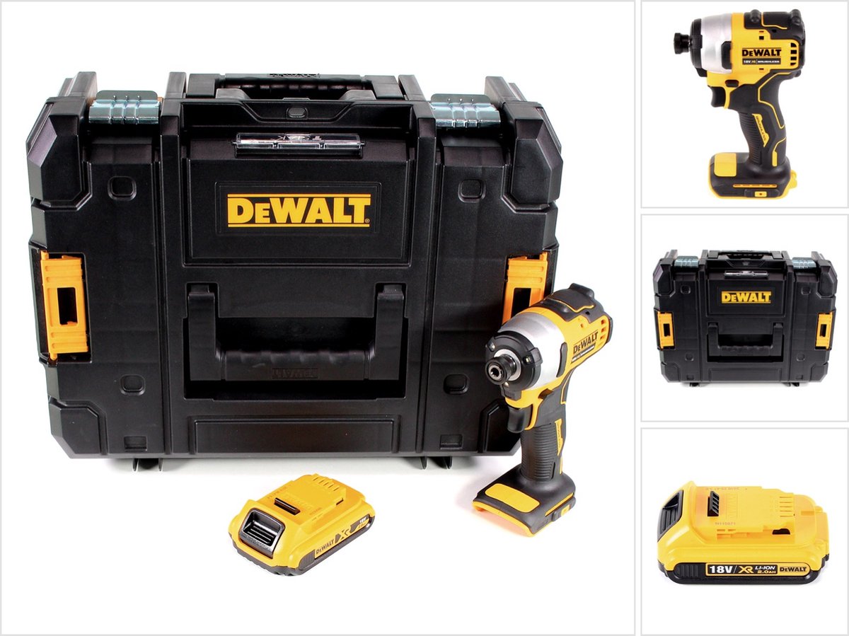 DeWalt DCF 809 NT accu-slagmoersleutel 18 V Brushless Li-Ion in T-STAK doos + 1 x 2.0 Ah accu - zonder oplader