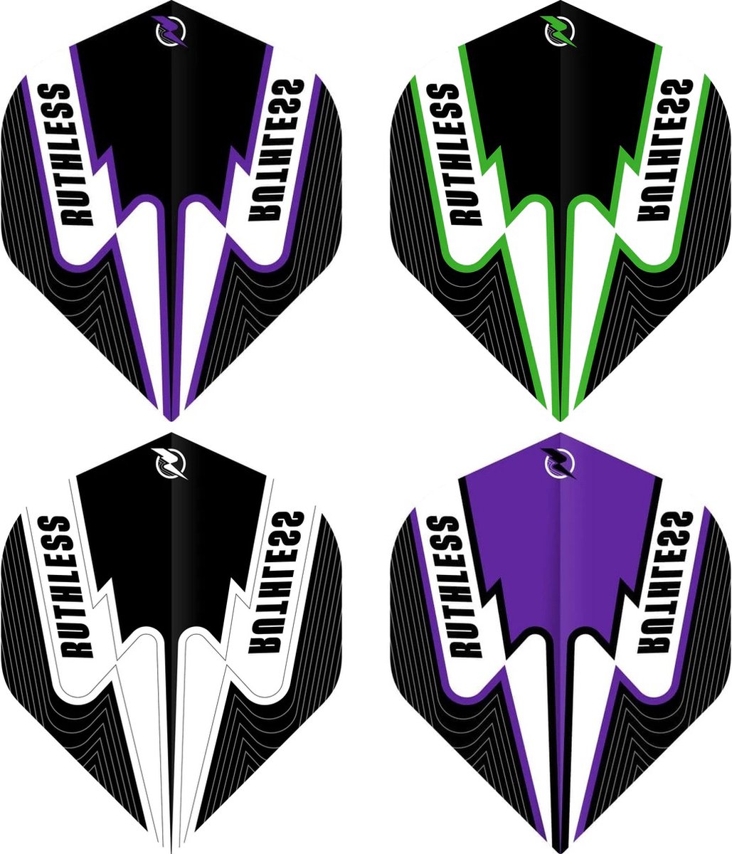 ABC Darts - Dart Flights Ruthless Power Surge Mixkleuren - 4 sets