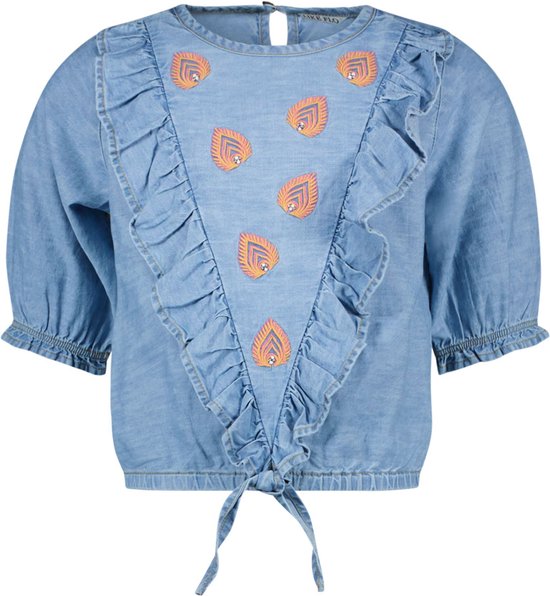 Like Flo F402-5155 Blouse Filles - denim clair - Taille 116
