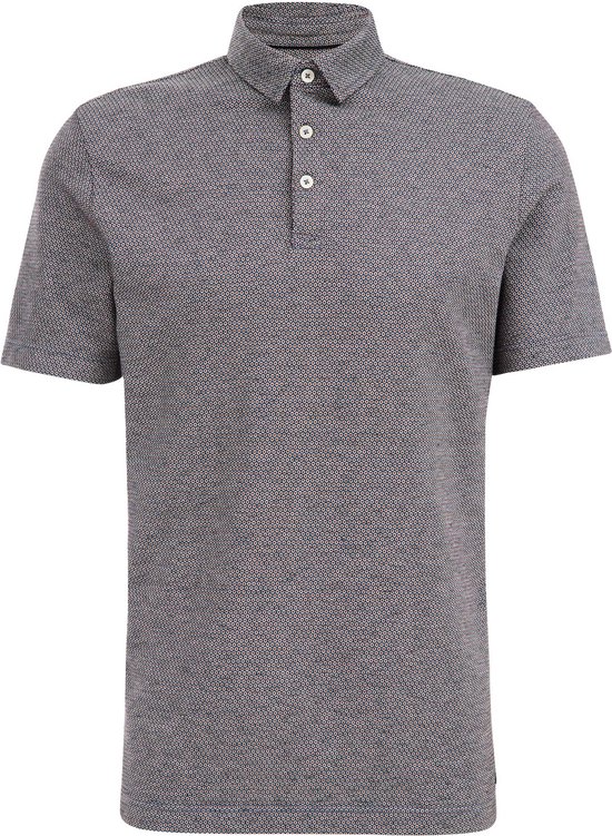 WE Fashion Heren polo met jacquard-dessin