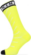 Chaussettes imperméables Sealskinz Scoulton Yellow Fluo /Noir/ White - Unisexe - taille L