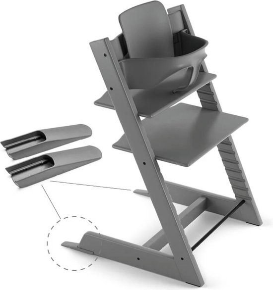 Baby set voor de Stokke Tripp-Trapp kinderstoel (nieuw model) Grijs  BOEM-Original bol