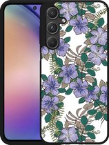 Cazy Hardcase Hoesje geschikt voor Samsung Galaxy A55 Purple Flowers
