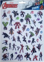 Marvel Avengers - autocollants pop up - autocollant bulle - +/- 50 pièces - artisanat - créatif - super-héros - Hulk - Thor - Iron man - Panthère noire