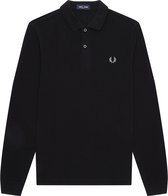 Fred Perry - Longsleeve Plain Shirt - Zwarte Longsleeve-3XL