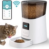 Fonction de mémoire d'alimentation alimentaire enregistreur vocal et caméra distributeur de nourriture pour chien distributeur automatique de nourriture pour chat/blanc
