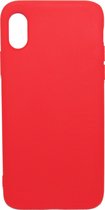 ADEL Siliconen Back Cover Hoesje Geschikt voor iPhone XS Max - Rood