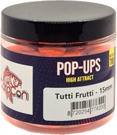 High Attract Fluo Pop Ups 'Tutti Frutti' - Fluo Oranje - 15mm - 70g - Karper Aas/Boilies - Popups