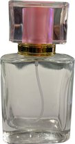 12 Spiraalvormige dikke bodem vierkante glazen verstuiver Spray parfumflesje Cosmetische lege container, 50 ml, roze
