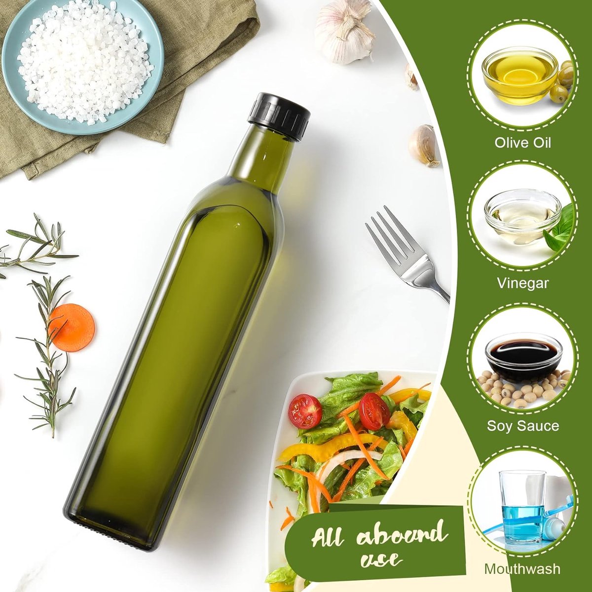 Greymount ® oliefles set - verpakking van 2 stuks 300 ml azijn- en oliedispenser van glas met schenktuit zilver voor olijfolie en meer | Lekvrij en druppelvrij | Inclusief 27 etiketten en trechter Greymount ® oliefles set - verpakking van 2 stuks 300 ml azijn- en oliedispenser van glas met schenktuit zilver voor olijfolie en meer | Lekvrij en druppelvrij | Inclusief 27 etiketten en trechter