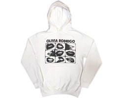 Olivia Rodrigo - Threshold Lips Grid Hoodie/trui - XL - Wit